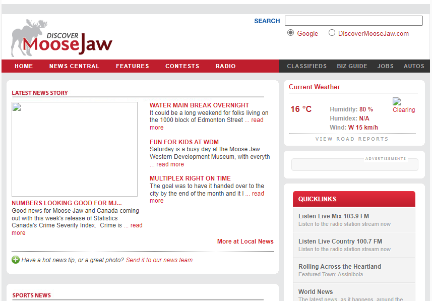 New look, same local information - DiscoverMooseJaw.com - Local news ...