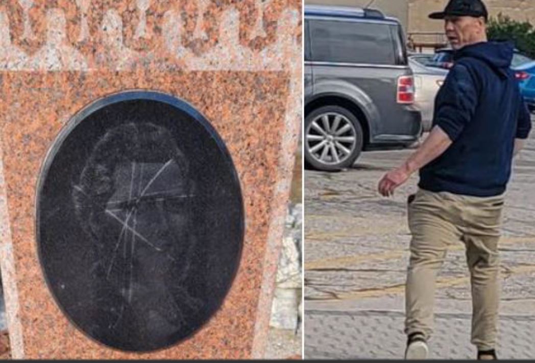 Louis R Rocco Headstone Police release photo of suspect in damage to Louis Riel's headstone ...