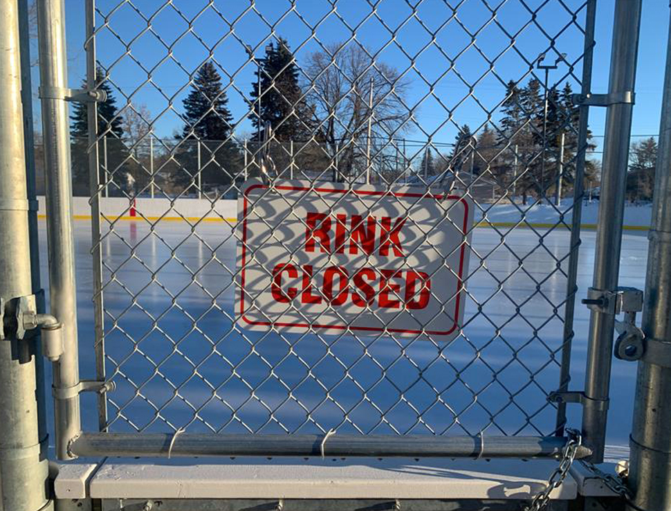 Outdoor skating rink closes as the temperature rises, more warm weather ...