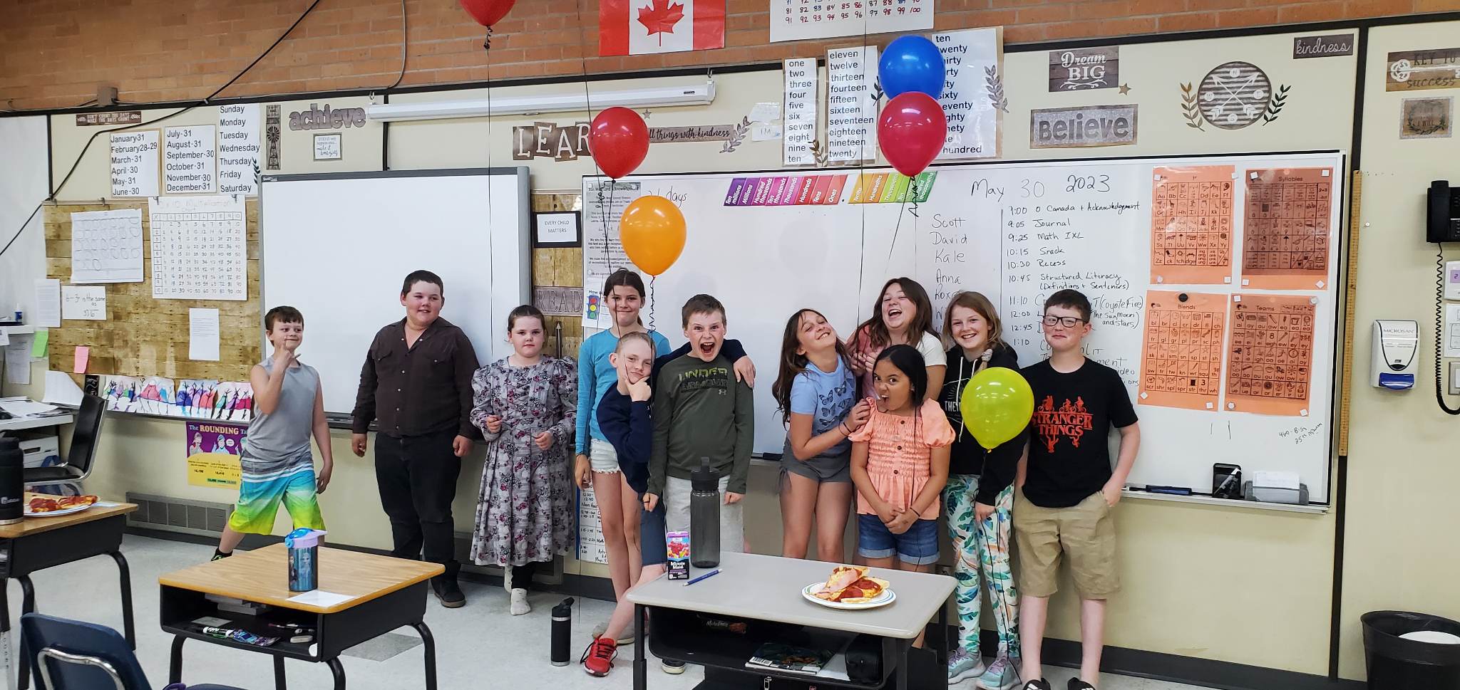 D'Arcy grade 6's earn Classroom of the Month West