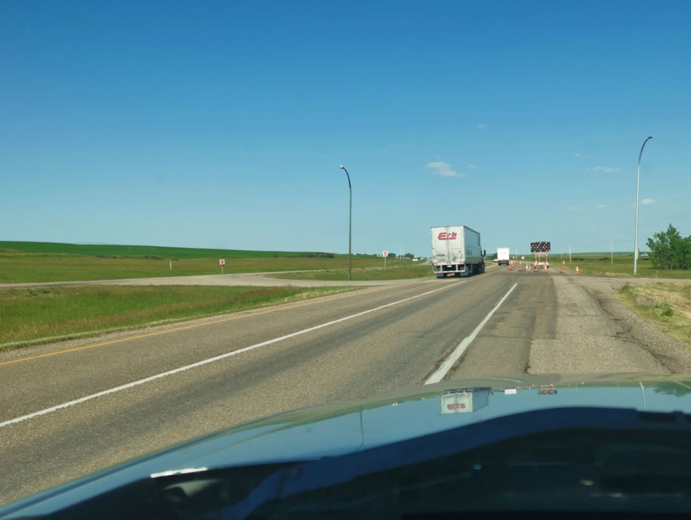 Pending construction near Waldeck impeding TransCanada traffic Local