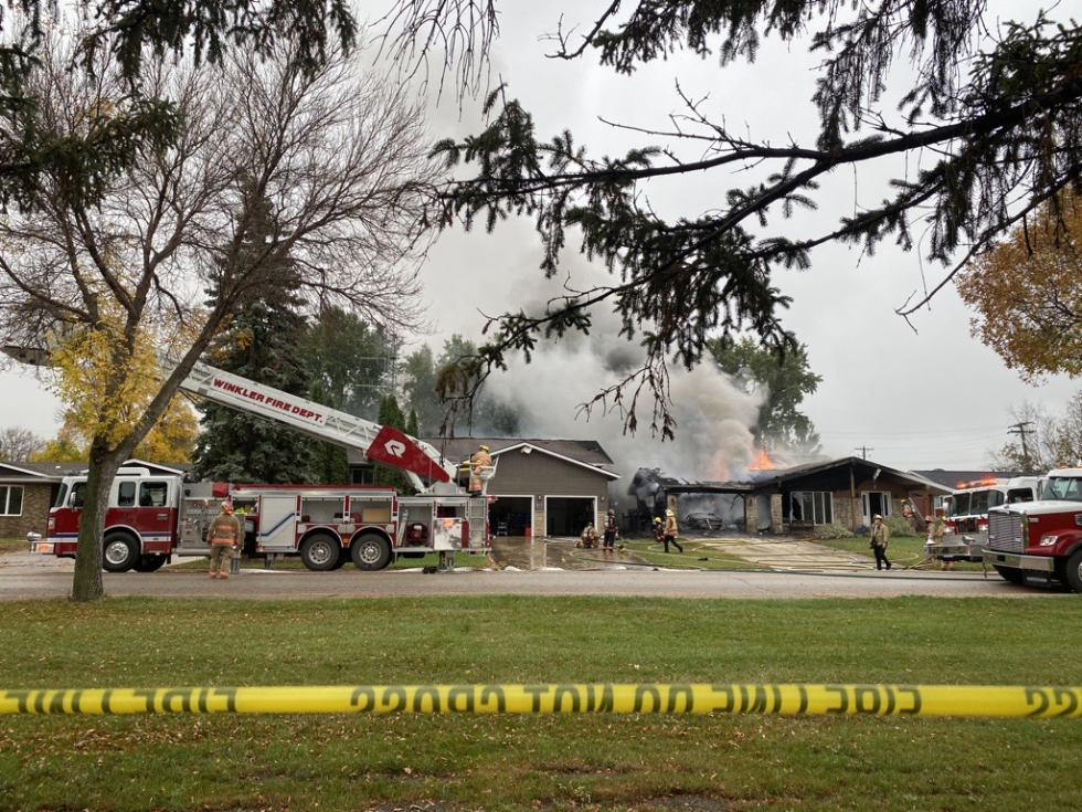 WATCH Crews respond to multi home fire in Winkler
