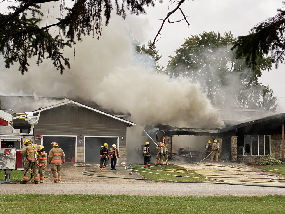 WATCH Crews respond to multi home fire in Winkler