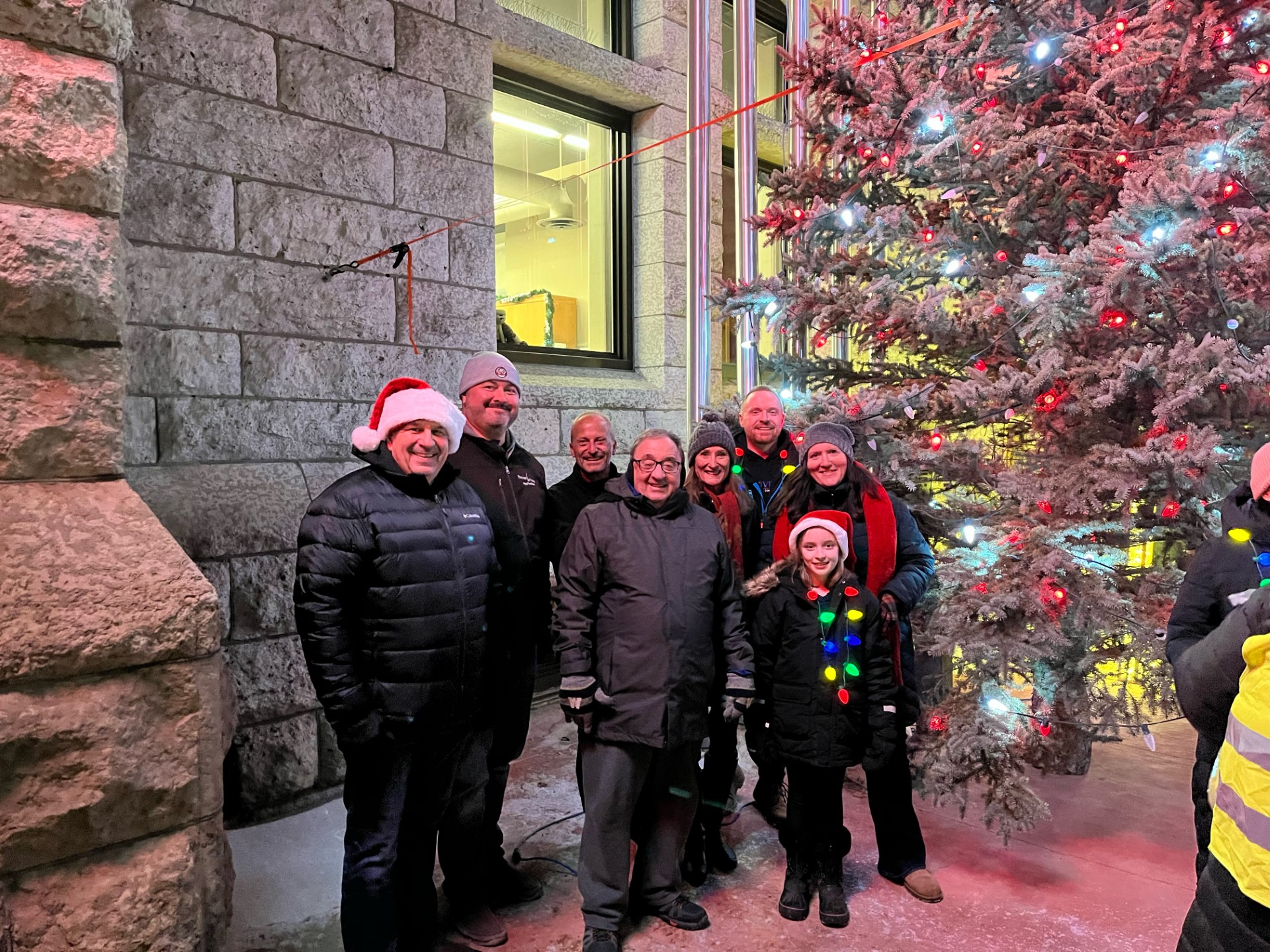 Portage City Hall rings in holiday season with Christmas Tree Lighting