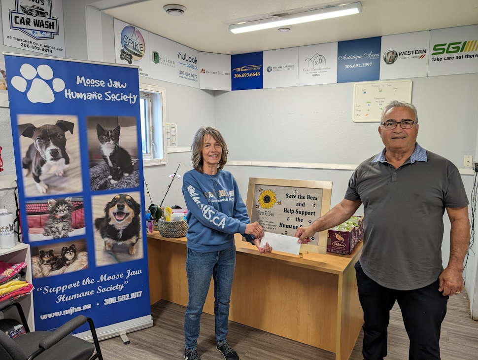 Couple donates $700 from sunflower sales to help Humane Society ...