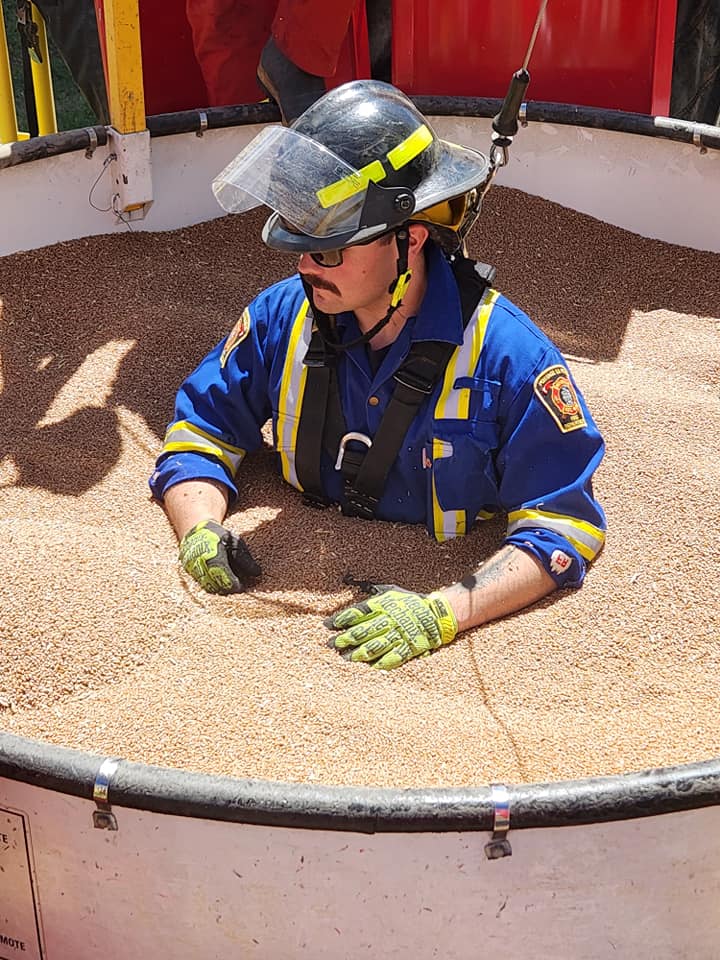 Firefighters train for rescue from horrific grain bin entrapment ...
