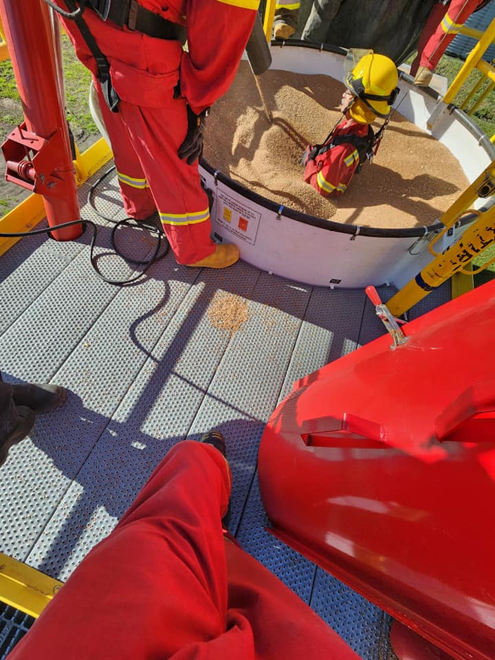 Firefighters train for rescue from horrific grain bin entrapment ...