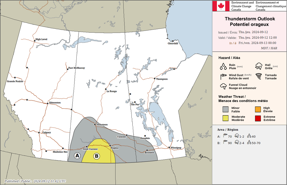 Heavy rain expected for west-central Saskatchewan amid unsettled ...