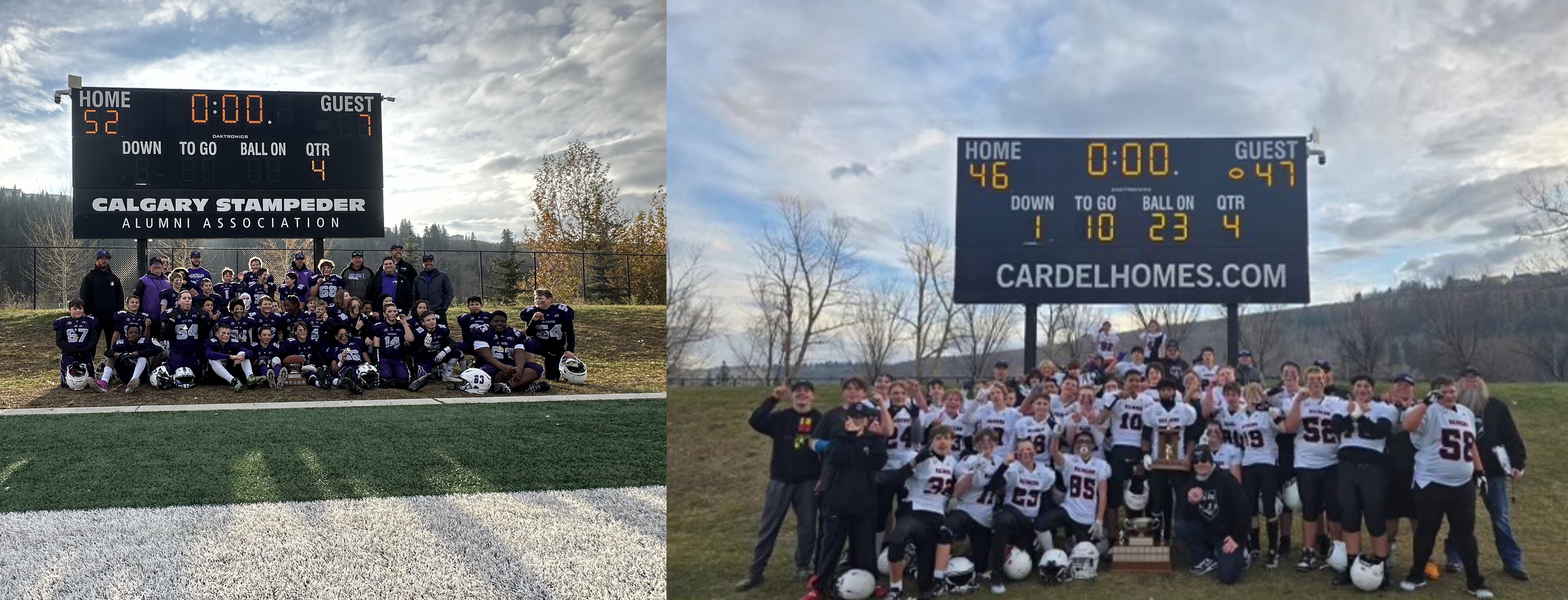 Two championships, one city: Airdrie’s football teams are on top