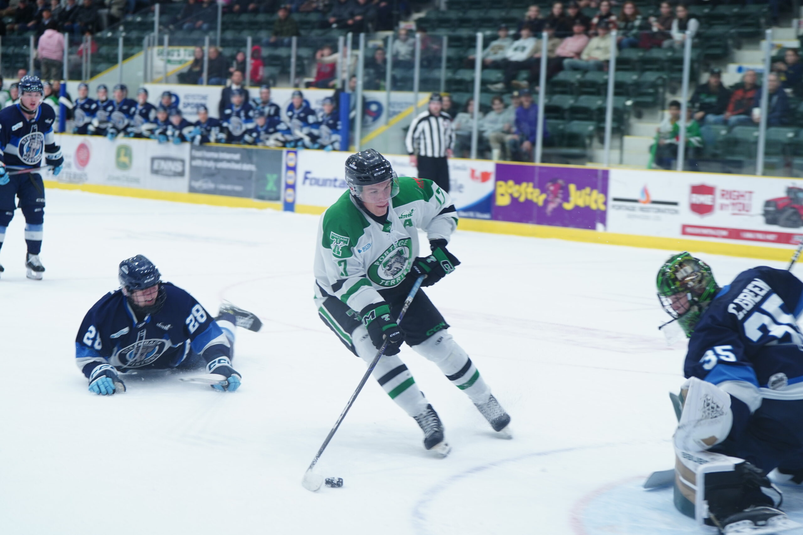 Terriers shut out Pistons in first matchup of 2025 - PortageOnline.com ...