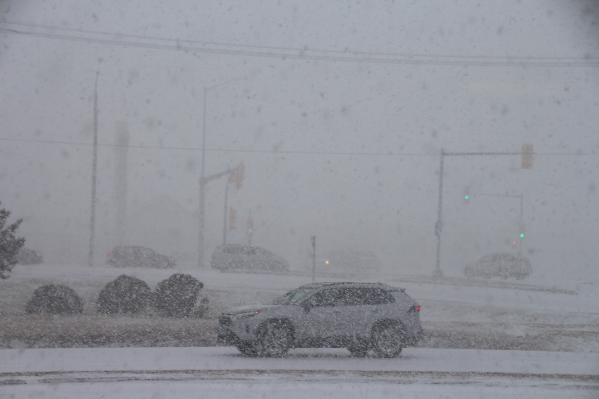 Winter is back with a vengeance, and the road conditions deteriorate ...