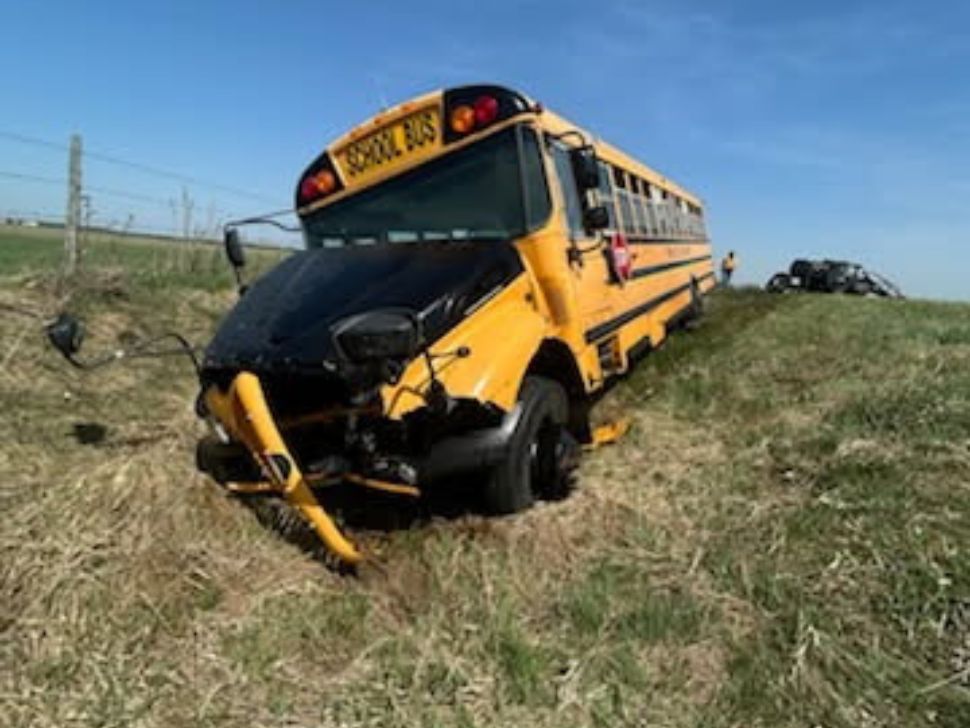 8 children injured after school bus collides with tractor in ...