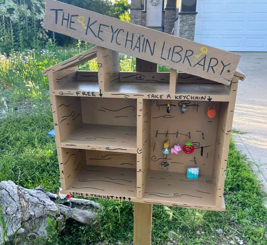 Keychain Library Sign TikTok to Treasures: Weyburn keychain library becomes a community hit ...