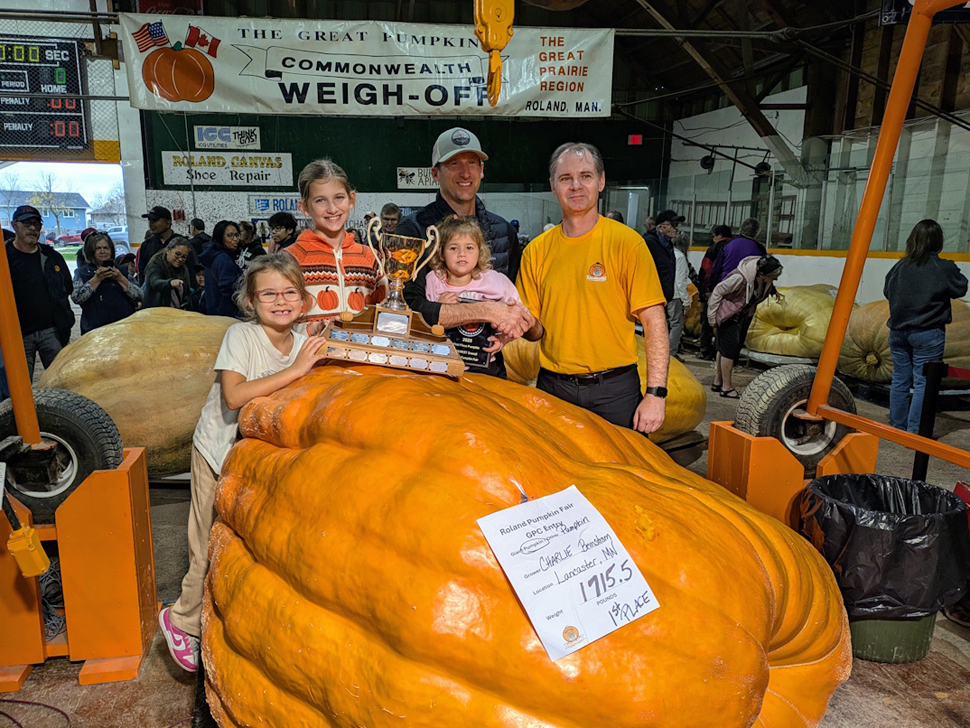 Charlie Bernstrom now five time Roland Pumpkin Fair weigh-off