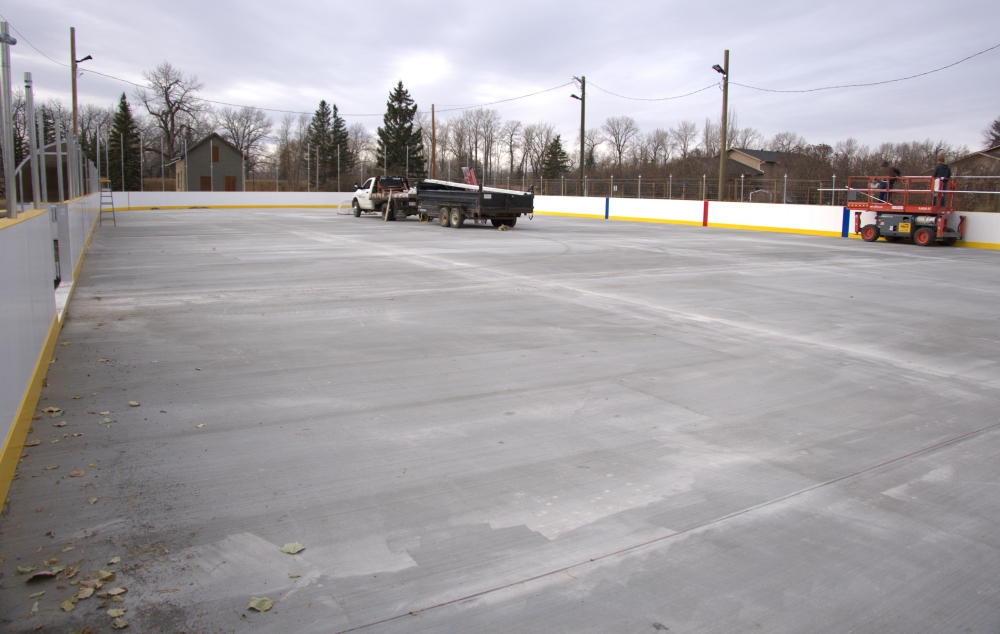 Harrison Park Rink High River's new outdoor rink nearing completion - HighRiverOnline.com ...