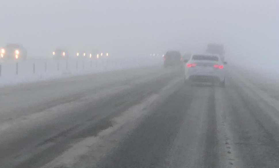 Icy roads and foggy conditions lead to accident on Highway 20 ...