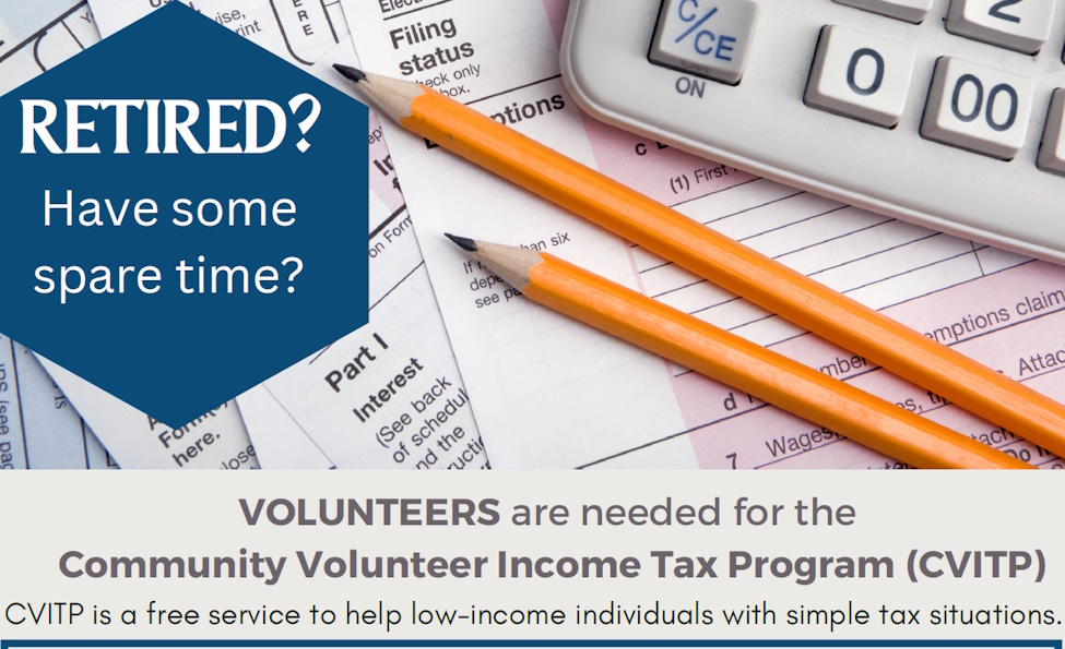 Community Income Tax Program Volunteers sharpen their pencils for the Annual Volunteer Tax Program ...
