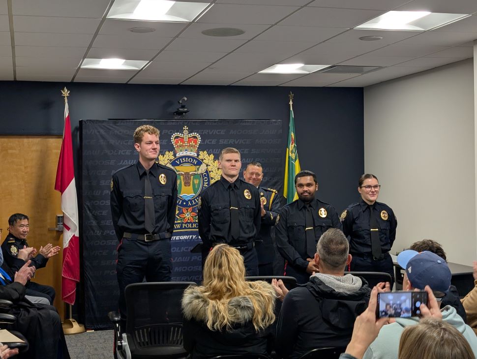 Four new constables sworn into Moose Jaw Police Service ...