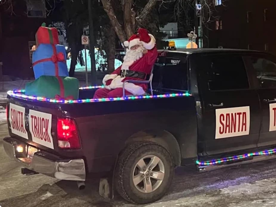 That’s a 10-4, Santa’s trucking through Morden again ...