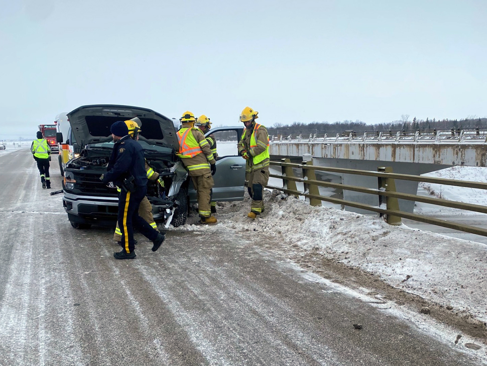 Two people taken to hospital after single-vehicle crash on Highway 12 at Ste. Anne