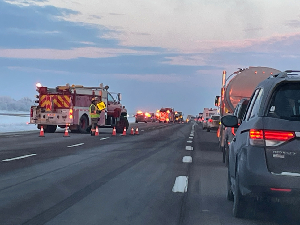 Two-vehicle collision briefly slows traffic on Highway 1 near PR 206 ...