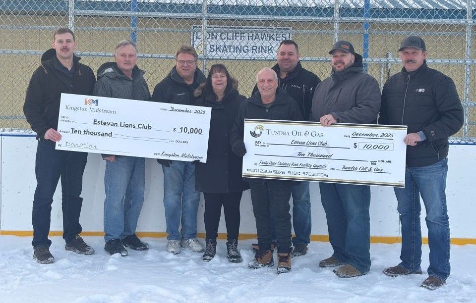 Lions Club Receives $20 , 000 Donation for Rusty Duce Rink Upgrades - DiscoverEstevan . com - Local news , Weather , Sports , Free Classifieds and Business Listings for the Estevan , Saskatchewan