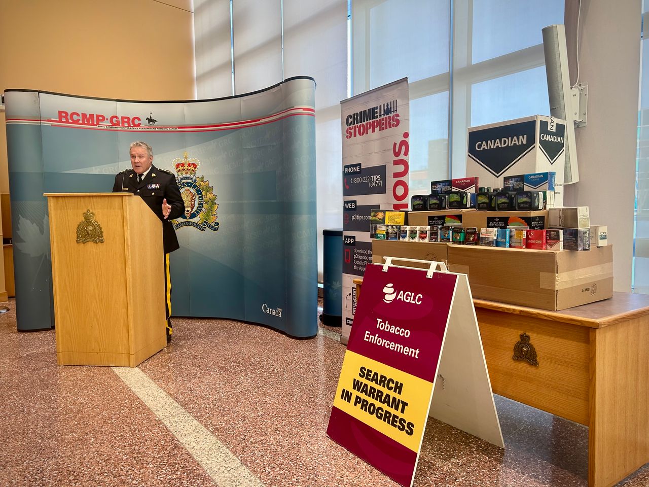 Alberta RCMP launch illicit tobacco crackdown - OkotoksOnline . com - Local news , Weather , Sports , and Job Listings for Okotoks , Alberta , and area . 