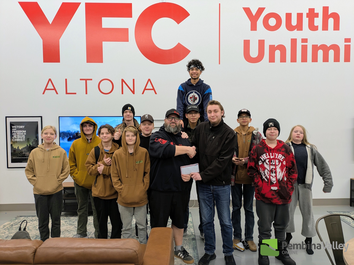 Staff fundraiser at CFAM Radio 950 leads to Altona YFC donation