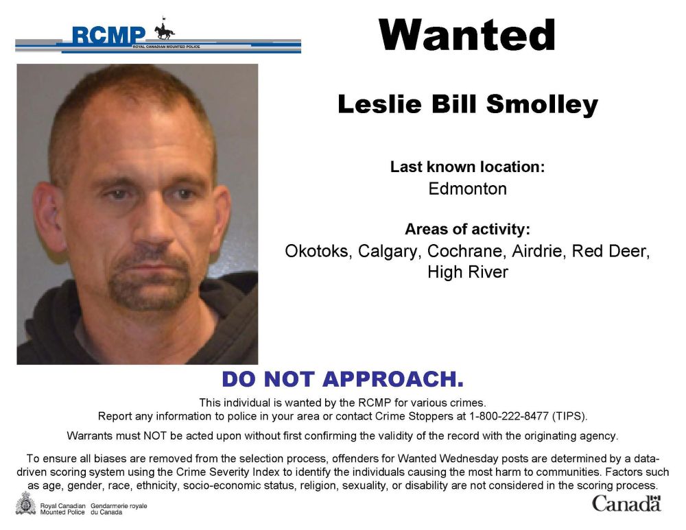 RCMP searching for wanted man, known to frequent Okotoks, High River ...