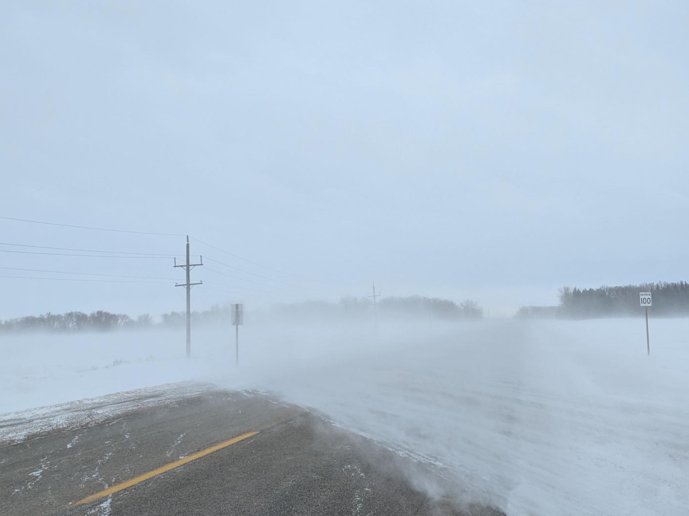 Strong winds, blowing snow hit area highways including Trans-Canada ...