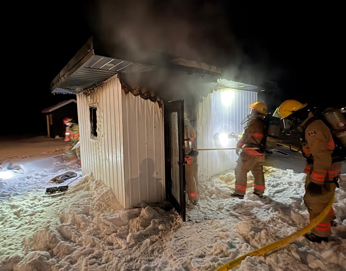 Winkler Fire Dept. called to outdoor sauna fire Friday night