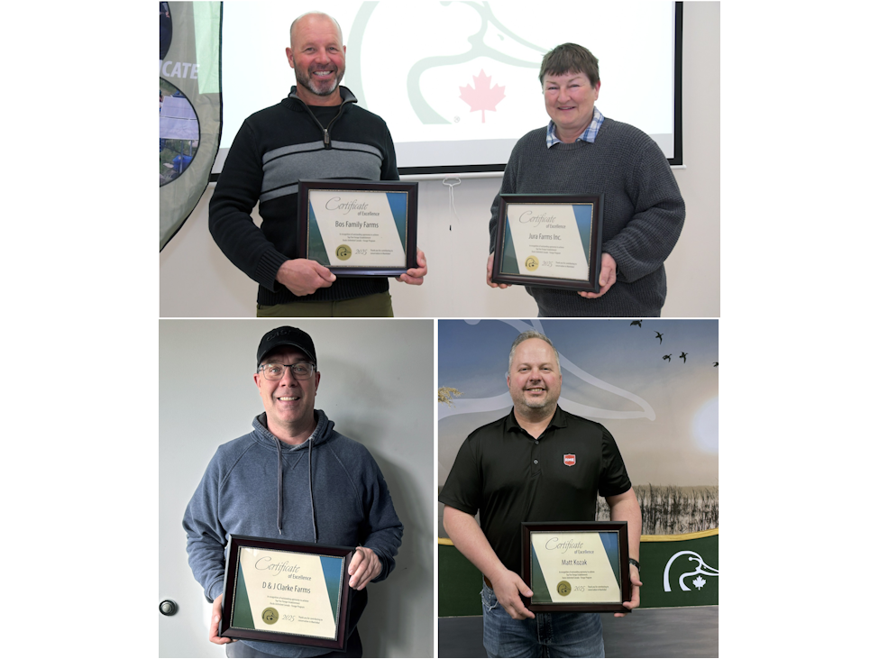 DUC honours five SW Manitoba farms for excellence in forage establishment
