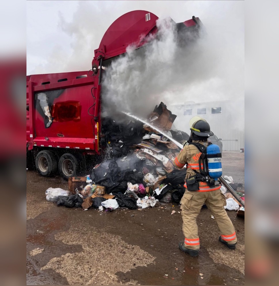 Moose Jaw firefighters respond to morning garbage truck fire ...