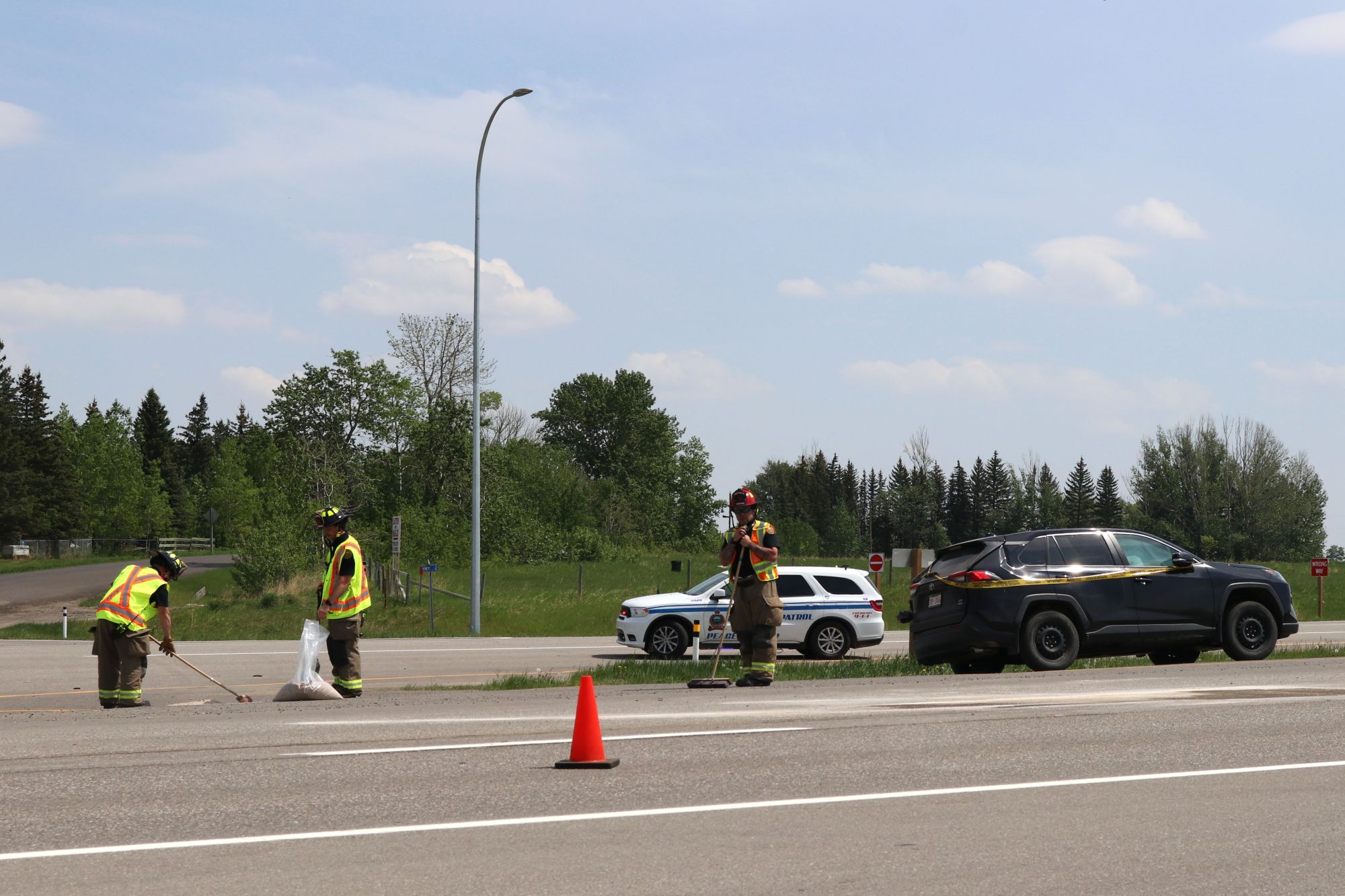 Traffic flowing following collision on Highway 2 near Okotoks ...