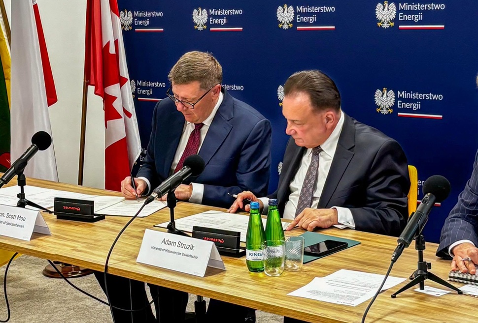 Saskatchewan, Poland sign agreement to advance nuclear energy development
