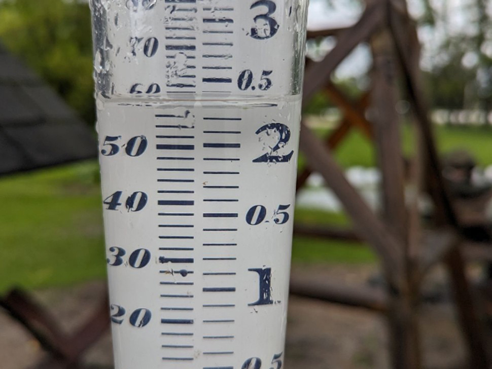 Rainwatchers report more than 50 mm of rain in some locations
