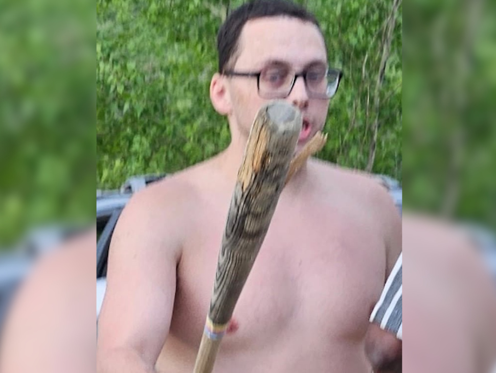 Bat-wielding suspect wanted for allegedly smashing windshield